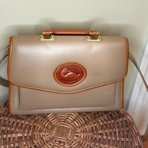 Dooney & Bourke Beige and Cognac Crossbody Bag